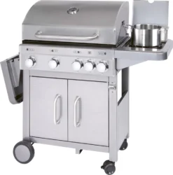Proficook Gasgrill PC-GG 1181silber 4 Edelstahl-Brenner +zusätzliche Kochstelle (4+1) -Tepro Verkäufe 2024 0130a269b6feb14dc8525e63c80e7c52