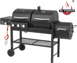 El Fuego Gas-/Holzkohlegrill/Smoker Kombigrill Sierra 3in1 2x 43x45cm -Tepro Verkäufe 2024 018dd40265cece4a0c677ccc23b22b46