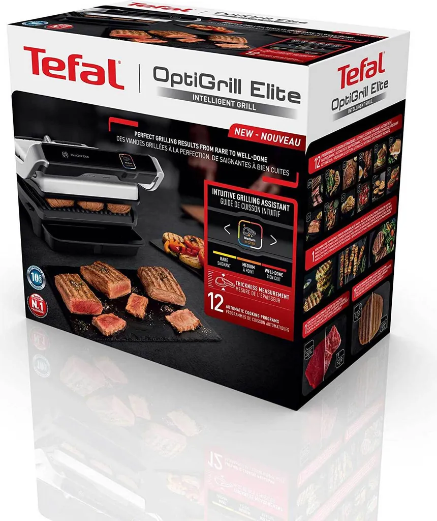 Tefal GC750D16 Optigrill Elite Kontaktgrill, Silber/schwarz 15 Tefal GC750D16 Optigrill Elite Kontaktgrill, Silber/schwarz – Bild 13