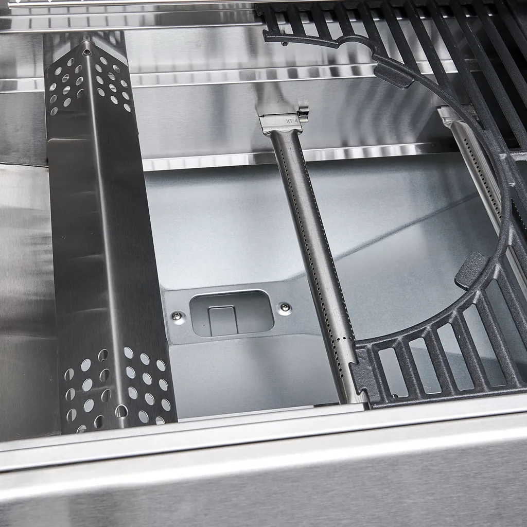 TAINO PLATINUM 4+2 Gasgrill Komplett Edelstahl 4-Brenner Silber Grillwagen BBQ Keramik-Brenner Backburner Sear-Zone Piezozündung Seitenkocher Gusseisen-Roste 7 TAINO PLATINUM 4+2 Gasgrill Komplett Edelstahl 4-Brenner Silber Grillwagen BBQ Keramik-Brenner Backburner Sear-Zone Piezozündung Seitenkocher Gusseisen-Roste – Bild 5