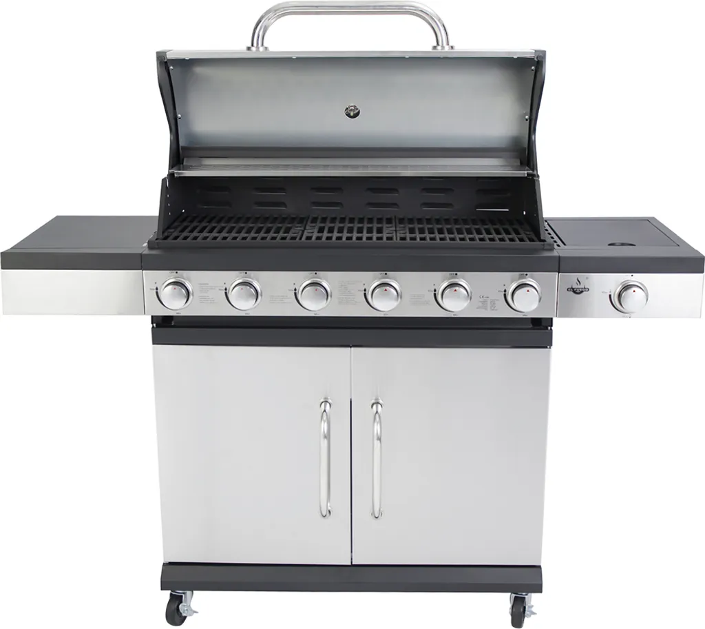 El Fuego® Edelstahl Gasgrill San Antonio 6+1 Brenner Roste Gusseisen AY5861 4 El Fuego® Edelstahl Gasgrill San Antonio 6+1 Brenner Roste Gusseisen AY5861 – Bild 2