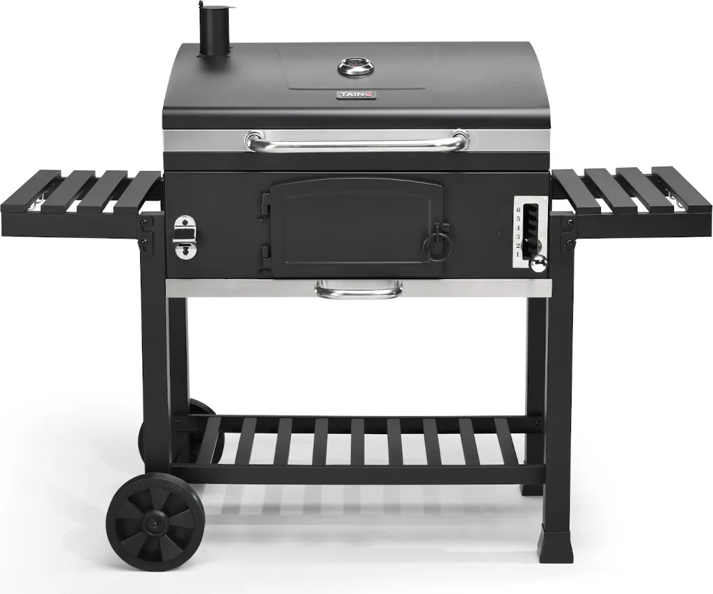 TAINO HERO XXL Smoker Holzkohle-Grill BBQ Grillwagen Standgrill 6 TAINO HERO XXL Smoker Holzkohle-Grill BBQ Grillwagen Standgrill – Bild 4