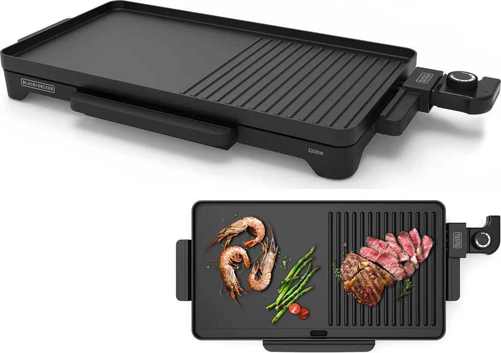 Black & Decker Grill Black+Decker BXGD2200E Elektrisch Antihaftbeschichtung 3 Black & Decker Grill Black+Decker BXGD2200E Elektrisch Antihaftbeschichtung