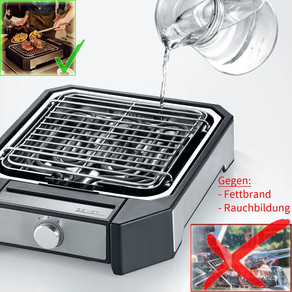 Severin PG 8545 Steakboard Steakgriller 2300W Bis 500°C Einfache Reinigung 12 Severin PG 8545 Steakboard Steakgriller 2300W Bis 500°C Einfache Reinigung – Bild 10