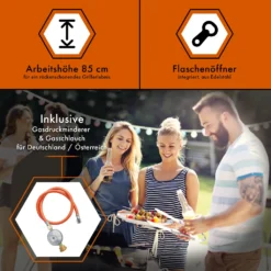 ProfiCook® Gasgrill 3 Brenner + 1 Seitenbrenner, Gas Grill Inkl. Gusseisen-Roste, Gasdruckminderer Und Schlauch, Für 5kg Gasflasche, Gasgrill Mit Kochplatte Und Temperaturanzeige , PC GG 1219 -Tepro Verkäufe 2024 0893f71c6cece7884cd9f73281aaa0f0