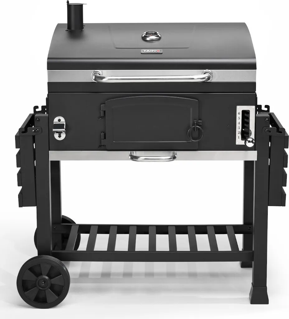TAINO HERO XXL Smoker Holzkohle-Grill BBQ Grillwagen Standgrill 4 TAINO HERO XXL Smoker Holzkohle-Grill BBQ Grillwagen Standgrill – Bild 2