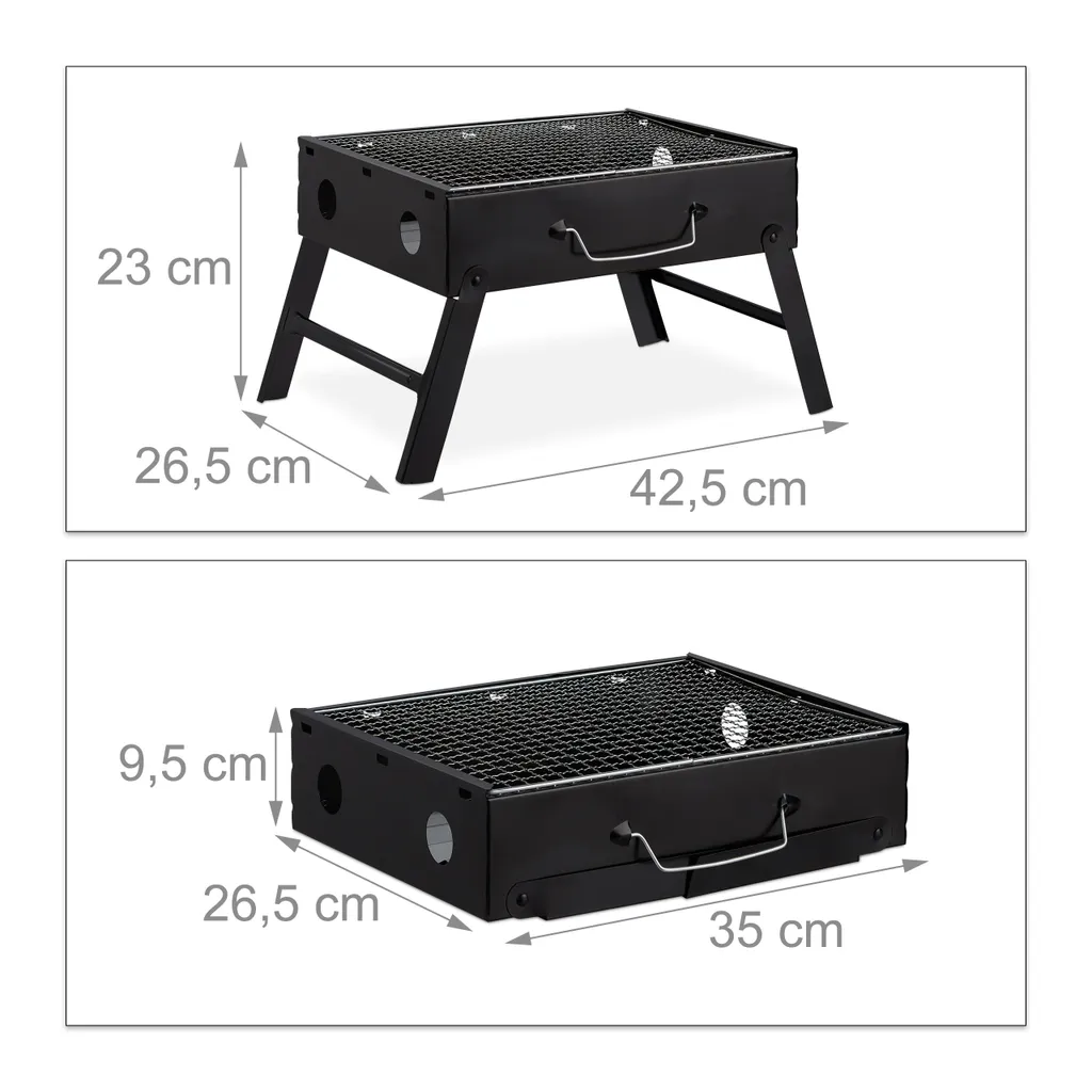 Relaxdays Koffergrill Für Camping Und Picknick 6 Relaxdays Koffergrill Für Camping Und Picknick – Bild 4