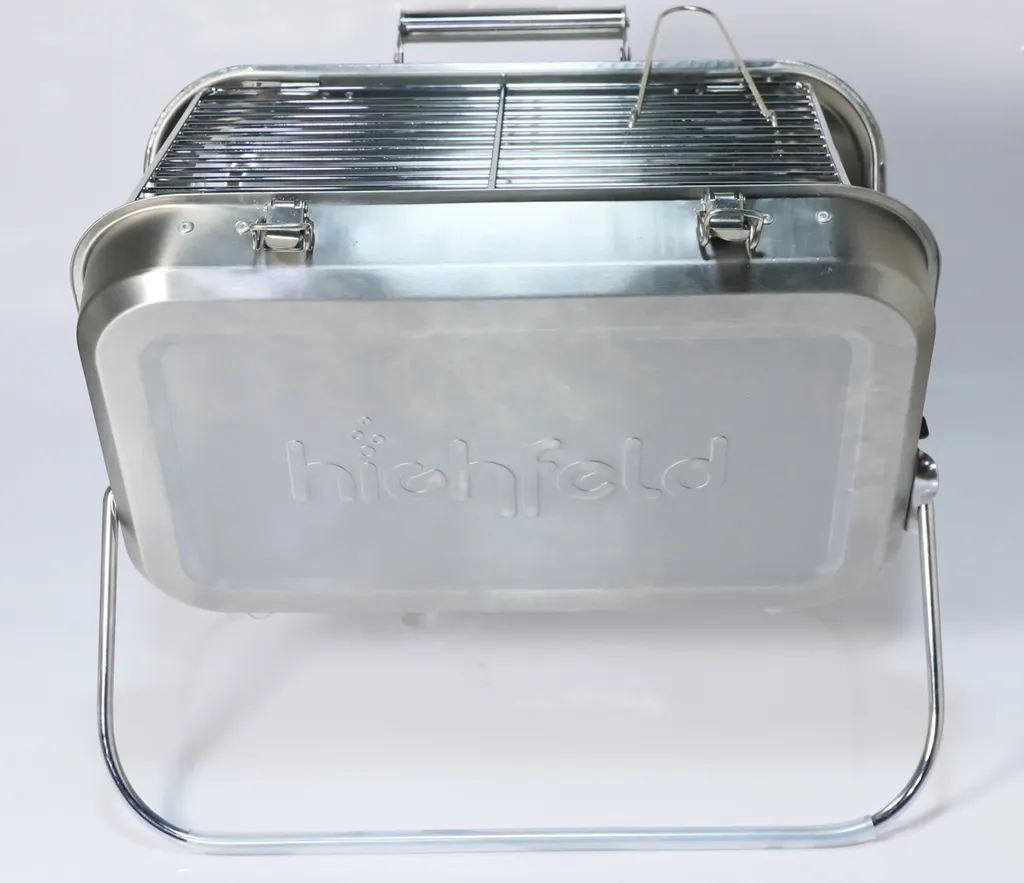Highfeld® Holzkohlegrill Tragbarer Koffergrill Klappgrill Tischgrill Picknickgrill 6 Highfeld® Holzkohlegrill Tragbarer Koffergrill Klappgrill Tischgrill Picknickgrill – Bild 4