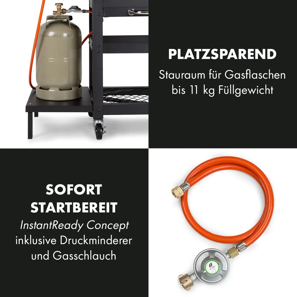 Klarstein Gasgrill Mit Smoker, Gasgrill Mit 4 Brenner, 13,5kW Edelstahl-Gasgrill, BBQ Gasgrill Für Balkon & Garten, Grill Für Gas & Kohle, Gasgrills Mit 4 Brenner & Thermometer 10 Klarstein Gasgrill Mit Smoker, Gasgrill Mit 4 Brenner, 13,5kW Edelstahl-Gasgrill, BBQ Gasgrill Für Balkon & Garten, Grill Für Gas & Kohle, Gasgrills Mit 4 Brenner & Thermometer – Bild 8