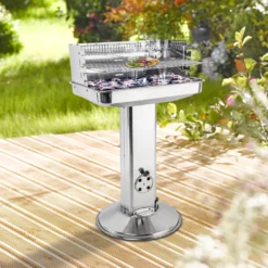 Säulengrill Aus Edelstahl - Grillhöhe 74-88cm - 5-fach Höhenverstellbares Grillrost -Tepro Verkäufe 2024 0aed23cd892a0415d609b3584c2af50f