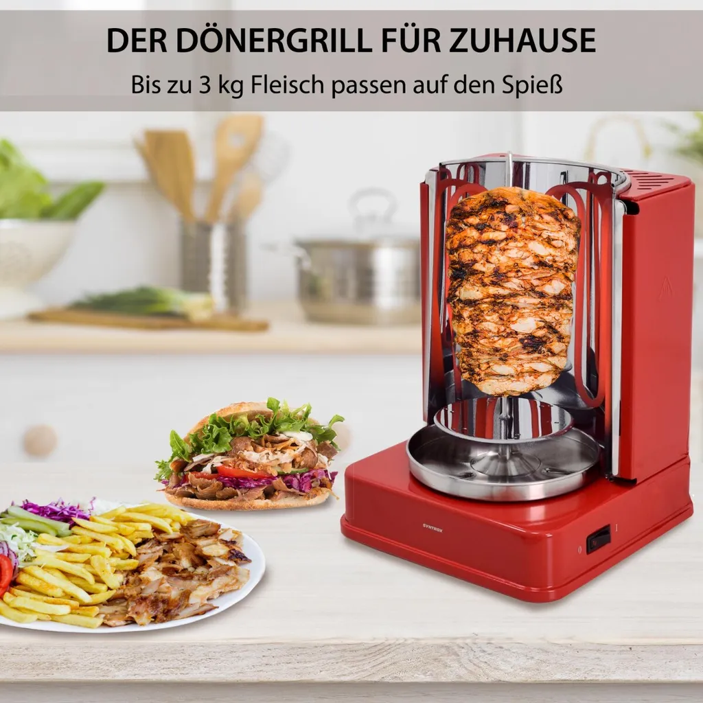 Syntrox Döner & Dreh Grill Badajoz Mit Zubehör 4 Syntrox Döner & Dreh Grill Badajoz Mit Zubehör – Bild 2