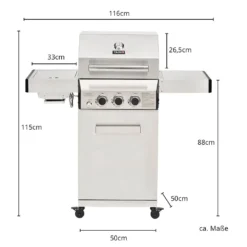 TAINO PLATINUM 2+1 Gasgrill Set Mit Drehspieß Edelstahl Sear-Burner Grillwagen Mit Rotisserie Motor Fleischspieß 18 TAINO PLATINUM 2+1 Gasgrill Set Mit Drehspieß Edelstahl Sear-Burner Grillwagen Mit Rotisserie Motor Fleischspieß -Tepro Verkäufe 2024 0b80008d79a5b32d1f66aade85ba2878