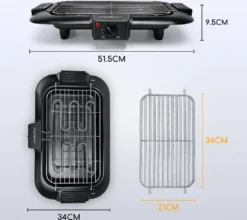 Aigostar Rauchfreier Tischgrill Barbecue Elektrogrill Elektrischer BBQ Grill 2000 Watt Antihaftbeschichtete Grillfläche 36 X 21cm, Abnehmbarer Fettauffangschale, Thermostat, Schwarz. 17 Aigostar Rauchfreier Tischgrill Barbecue Elektrogrill Elektrischer BBQ Grill 2000 Watt Antihaftbeschichtete Grillfläche 36 X 21cm, Abnehmbarer Fettauffangschale, Thermostat, Schwarz. -Tepro Verkäufe 2024 0bbb7832b40bd9d59951cb35feb973ef