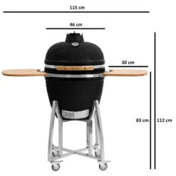 BBQ-Toro Kamado Grill Holzkohlegrill Ø 46 Cm "KURO" Mit Bambusablage, Thermometer, Schwarz -Tepro Verkäufe 2024 0c5ce485bf6547c13f6088e23059c48f
