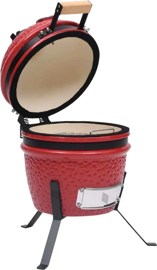 VidaXL 2-in-1 Kamado-Grill Smoker Keramik 56 Cm Rot 8 VidaXL 2-in-1 Kamado-Grill Smoker Keramik 56 Cm Rot – Bild 6