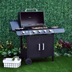 Outsunny Gasgrill BBQ Grillwagen Mit 4 Brennern 1 Seitenbrenner Schrank Multifunktion Metall Schwarz 125 X 51 X 100 Cm -Tepro Verkäufe 2024 0d0cab9905d9807f5d89419b5f9a5439
