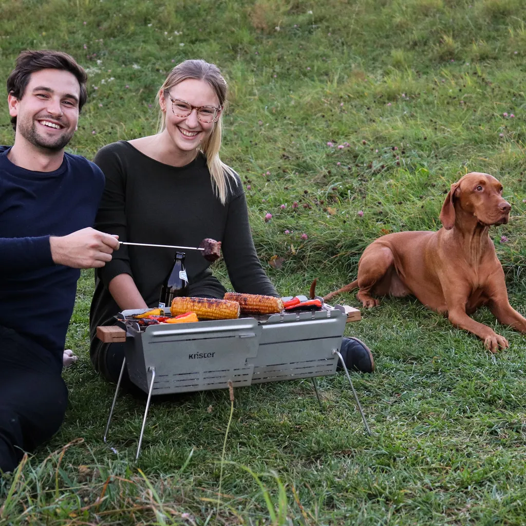 KNISTER Grill PREMIUM - Mobiler Holzkohlegrill Aus Edelstahl - GERMANY - 28-49x20cm 10 KNISTER Grill PREMIUM - Mobiler Holzkohlegrill Aus Edelstahl - GERMANY - 28-49x20cm – Bild 8