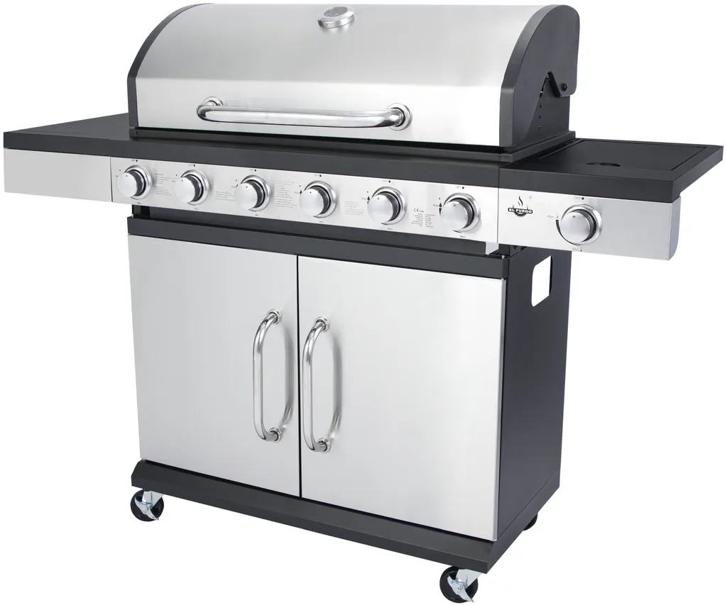 El Fuego® Edelstahl Gasgrill San Antonio 6+1 Brenner Roste Gusseisen AY5861 12 El Fuego® Edelstahl Gasgrill San Antonio 6+1 Brenner Roste Gusseisen AY5861 – Bild 10