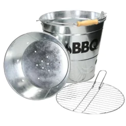 ECD Germany Grilleimer Ø 25cm Mit Grillrost Und Tragegriff, Eimergrill Aus Edelstahl In Silber, Minigrill Mit Belüftung, Campinggrill Holzkohlegrill BBQ Grill Picknickgrill Grillkübel Feuerkübel 11 ECD Germany Grilleimer Ø 25cm Mit Grillrost Und Tragegriff, Eimergrill Aus Edelstahl In Silber, Minigrill Mit Belüftung, Campinggrill Holzkohlegrill BBQ Grill Picknickgrill Grillkübel Feuerkübel -Tepro Verkäufe 2024 109471ab134aba4a7cce9361f847bb5b