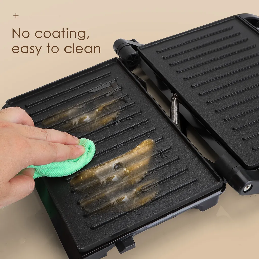 Aigostar York - Sandwichmaker 800W, Grilltoaster, Panini Maker, Cool Touch-Griff, Antihaft-Platten, BPA Frei, Edelstahl, Klein, Lagerfähig, Schwarz 10 Aigostar York - Sandwichmaker 800W, Grilltoaster, Panini Maker, Cool Touch-Griff, Antihaft-Platten, BPA Frei, Edelstahl, Klein, Lagerfähig, Schwarz – Bild 8