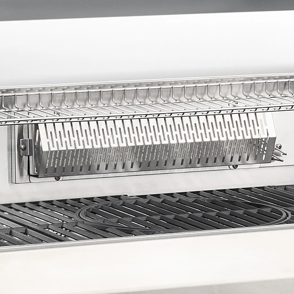 TAINO PLATINUM 4+2 Gasgrill Komplett Edelstahl 4-Brenner Silber Grillwagen BBQ Keramik-Brenner Backburner Sear-Zone Piezozündung Seitenkocher Gusseisen-Roste 9 TAINO PLATINUM 4+2 Gasgrill Komplett Edelstahl 4-Brenner Silber Grillwagen BBQ Keramik-Brenner Backburner Sear-Zone Piezozündung Seitenkocher Gusseisen-Roste – Bild 7