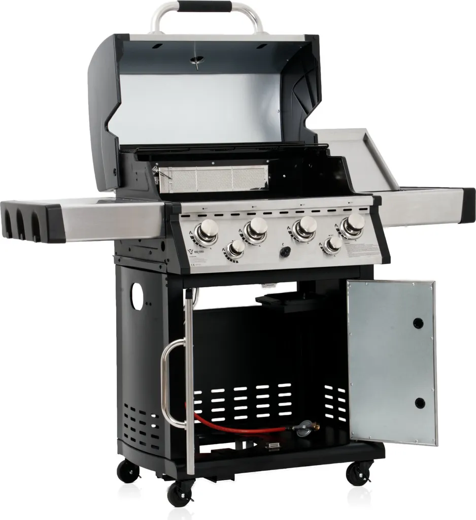 BBQ-Toro Premium Edelstahl Gasgrill 4+1+1 - 4 Brenner Mit Seitenbrenner Und Backburner 5 BBQ-Toro Premium Edelstahl Gasgrill 4+1+1 - 4 Brenner Mit Seitenbrenner Und Backburner – Bild 3