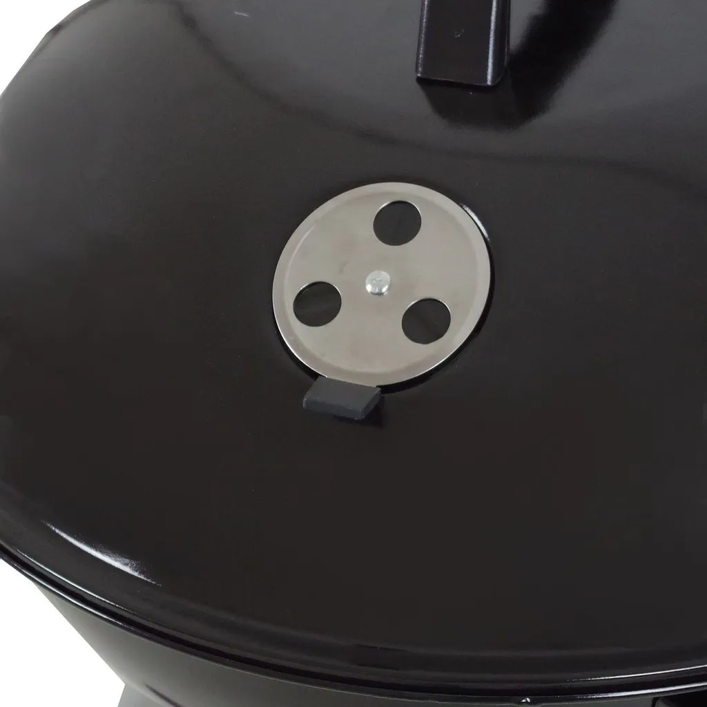 BBQ Collection Holzkohlegrill, Kugelgrill Rundgrill Ø 45 X 83 Cm Mit Deckel, Stabiler Standgrill Auf Rädern Mit Abnehmbarem Aschekasten & Ablagegitter, Schwarz 18 BBQ Collection Holzkohlegrill, Kugelgrill Rundgrill Ø 45 X 83 Cm Mit Deckel, Stabiler Standgrill Auf Rädern Mit Abnehmbarem Aschekasten & Ablagegitter, Schwarz – Bild 16