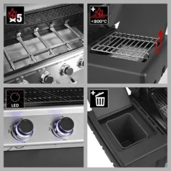 LANDMANN Gasgrill 5.1 MaxX Gartengrill BBQ Gasgrillwagen Gasbrenner Edelstahl -Tepro Verkäufe 2024 1563af43a0149ddfc033ef548fe543ce