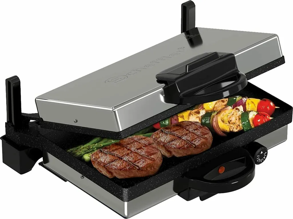 Kontaktgrill, Scheffler 2000W Optigrill, Multi Grill, Lahmacun Makinasi, Grill, Toaster, Brotmaschine, Edelstahl Tischgrill Mit Grill, Brotbackform, Kasserolle, Antihaft-Beschichtung 4 Kontaktgrill, Scheffler 2000W Optigrill, Multi Grill, Lahmacun Makinasi, Grill, Toaster, Brotmaschine, Edelstahl Tischgrill Mit Grill, Brotbackform, Kasserolle, Antihaft-Beschichtung – Bild 2
