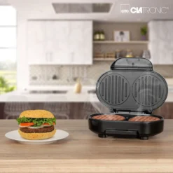 Clatronic HBM 3696 Hamburger-Grill, 2 Große Grillflächen, 2 Kontrollleuchten, Herausnehmbarer Fettauffangbehälter, 1.000 Watt 19 Clatronic HBM 3696 Hamburger-Grill, 2 Große Grillflächen, 2 Kontrollleuchten, Herausnehmbarer Fettauffangbehälter, 1.000 Watt -Tepro Verkäufe 2024 165f9b7d199897657eea2e18a6993de7