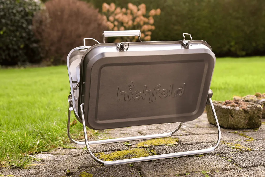 Highfeld® Holzkohlegrill Tragbarer Koffergrill Klappgrill Tischgrill Picknickgrill 3 Highfeld® Holzkohlegrill Tragbarer Koffergrill Klappgrill Tischgrill Picknickgrill