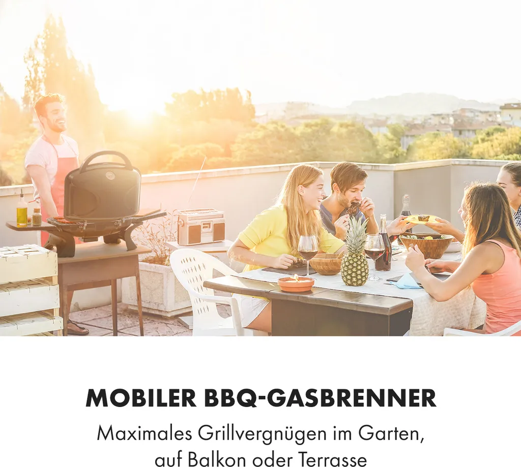 Klarstein Parforce Duo Gasgrill BBQ-Gasgrill Mit 4,4kW - 2 Brenner, Bis 300 °C, Gastyp: Butan/Propan, Edelstahl, 15000 BTU, Elektrische Zündung, 50 X 39 Cm Große Grillfläche, Deckel, Schwarz 5 Klarstein Parforce Duo Gasgrill BBQ-Gasgrill Mit 4,4kW - 2 Brenner, Bis 300 °C, Gastyp: Butan/Propan, Edelstahl, 15000 BTU, Elektrische Zündung, 50 X 39 Cm Große Grillfläche, Deckel, Schwarz – Bild 3