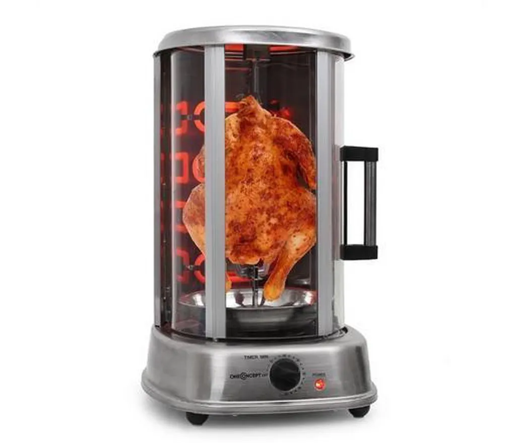 OneConcept Kebap Master Pro - Dönergrill, Hähnchengrill, Gyrosgrill, Vertikalgrill, Drehgrill Mit Drehspieß, Elektro-/ Tischgrill Für Zu Hause, Max. 1500 Watt, 360° Hitzeverteilung, Silber 7 OneConcept Kebap Master Pro - Dönergrill, Hähnchengrill, Gyrosgrill, Vertikalgrill, Drehgrill Mit Drehspieß, Elektro-/ Tischgrill Für Zu Hause, Max. 1500 Watt, 360° Hitzeverteilung, Silber – Bild 5