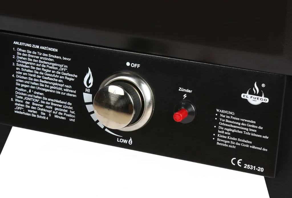 El Fuego Gas Smoker » Portland W « Window - AY3173 8 El Fuego Gas Smoker » Portland W « Window - AY3173 – Bild 6