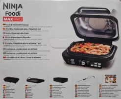 Ninja AG651EU Foodi MAX PRO Grill & Heißluftfritteuse, 7 Zubereitungsfunktionen, 2 Grillplatten, 3,8 L - Silber/Schwarz 24 Ninja AG651EU Foodi MAX PRO Grill & Heißluftfritteuse, 7 Zubereitungsfunktionen, 2 Grillplatten, 3,8 L - Silber/Schwarz -Tepro Verkäufe 2024 1890b0a026571086596c1c9e80a13d51