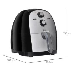 HOMCOM Luftfritteuse Frittierkorb 5L 1700W Heißluftfritteuse Zum Frittieren Grillen Braten Backen Ohne Fett PP Aluminium Silber+Schwarz 38,5 X 30,7 X 33,1 Cm -Tepro Verkäufe 2024 1899be0a7b9c929c2c4dcadf9853a5bc