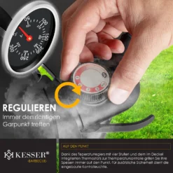 KESSER® Elektrischer Elektrogrill 2in1 Tischgrill - Standgrill Mit Deckel Und Standfuß | Max. 2400 Watt | Faltbar | Thermometer | Antihaftbeschichtung | Grillplatte Abstelltische | 2 Räder | , Farbe:Schwarz 21 KESSER® Elektrischer Elektrogrill 2in1 Tischgrill - Standgrill Mit Deckel Und Standfuß | Max. 2400 Watt | Faltbar | Thermometer | Antihaftbeschichtung | Grillplatte Abstelltische | 2 Räder | , Farbe:Schwarz -Tepro Verkäufe 2024 1a4fe45f23788d8c10d5aa1d202c2895