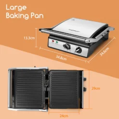 Aigostar Kontaktgrill, Sandwichmaker, 180° Aufklappbar Als Tischgrill, Panini Grill Mit Abnehmbaren Platten, Regelbarer Thermostat &Timer, Antihaftbeschichtet, 2000W 22 Aigostar Kontaktgrill, Sandwichmaker, 180° Aufklappbar Als Tischgrill, Panini Grill Mit Abnehmbaren Platten, Regelbarer Thermostat &Timer, Antihaftbeschichtet, 2000W -Tepro Verkäufe 2024 1a9780eaa8e37cc4bb48591a93c6708a
