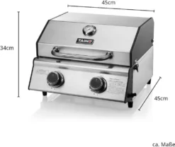 TAINO COMPACT 2.0 S Tischgrill 2 Brenner Gasgrill Edelstahl Kompakt Camping BBQ… -Tepro Verkäufe 2024 1ce3995cbf35a5559eed1d2674d0564c
