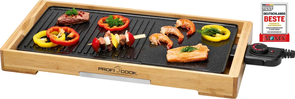 ProfiCook Teppanyaki-Grill PC-TYG 1143 Mit UmweltfreundlichemBambusrahmen 4 ProfiCook Teppanyaki-Grill PC-TYG 1143 Mit UmweltfreundlichemBambusrahmen – Bild 2