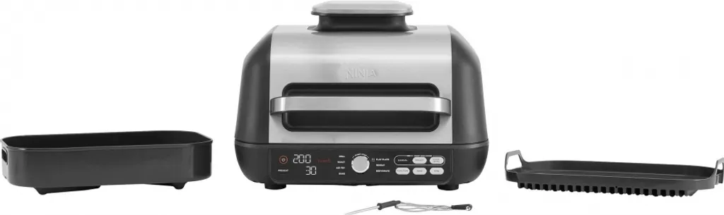 Ninja AG651EU Foodi MAX PRO Grill & Heißluftfritteuse, 7 Zubereitungsfunktionen, 2 Grillplatten, 3,8 L - Silber/Schwarz 8 Ninja AG651EU Foodi MAX PRO Grill & Heißluftfritteuse, 7 Zubereitungsfunktionen, 2 Grillplatten, 3,8 L - Silber/Schwarz – Bild 6