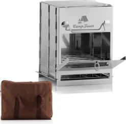 CampFeuer Edelstahl Faltgrill | 22 X 20,5 X 27 Cm | Outdoor Camping Klappgrill