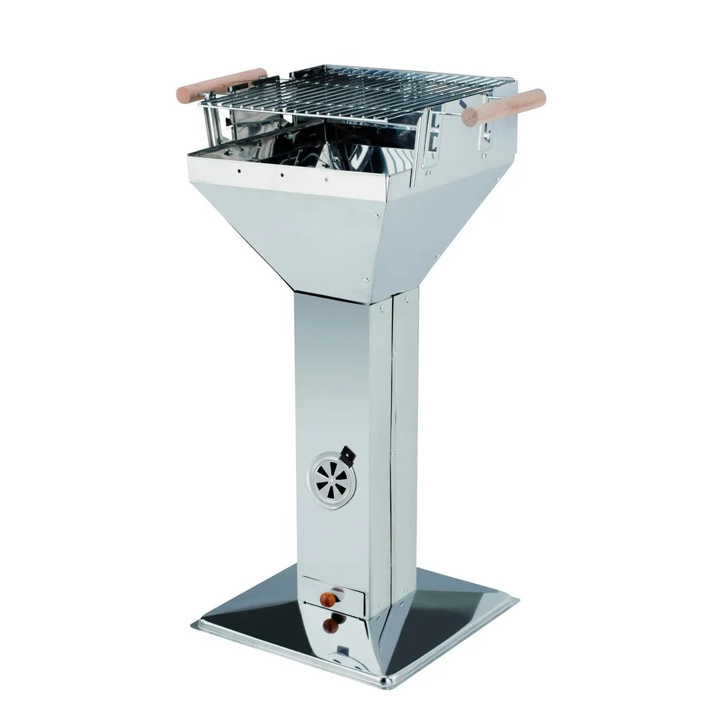 EDELSTAHL Trichtergrill Standgrill Säulengrill Holzkohlegrill Grill BBQ 7 EDELSTAHL Trichtergrill Standgrill Säulengrill Holzkohlegrill Grill BBQ – Bild 5