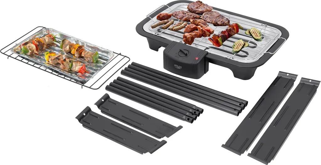 Adler 2in1 Standgrill BBQ Grill Partygrill Tischgrill Standtischgrill Elektro Grill 2000 Watt 19 Adler 2in1 Standgrill BBQ Grill Partygrill Tischgrill Standtischgrill Elektro Grill 2000 Watt – Bild 17