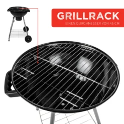 BBQ Collection Holzkohlegrill, Kugelgrill Rundgrill Ø 45 X 83 Cm Mit Deckel, Stabiler Standgrill Auf Rädern Mit Abnehmbarem Aschekasten & Ablagegitter, Schwarz 30 BBQ Collection Holzkohlegrill, Kugelgrill Rundgrill Ø 45 X 83 Cm Mit Deckel, Stabiler Standgrill Auf Rädern Mit Abnehmbarem Aschekasten & Ablagegitter, Schwarz -Tepro Verkäufe 2024 238f58145329657478bf7f310908ed18