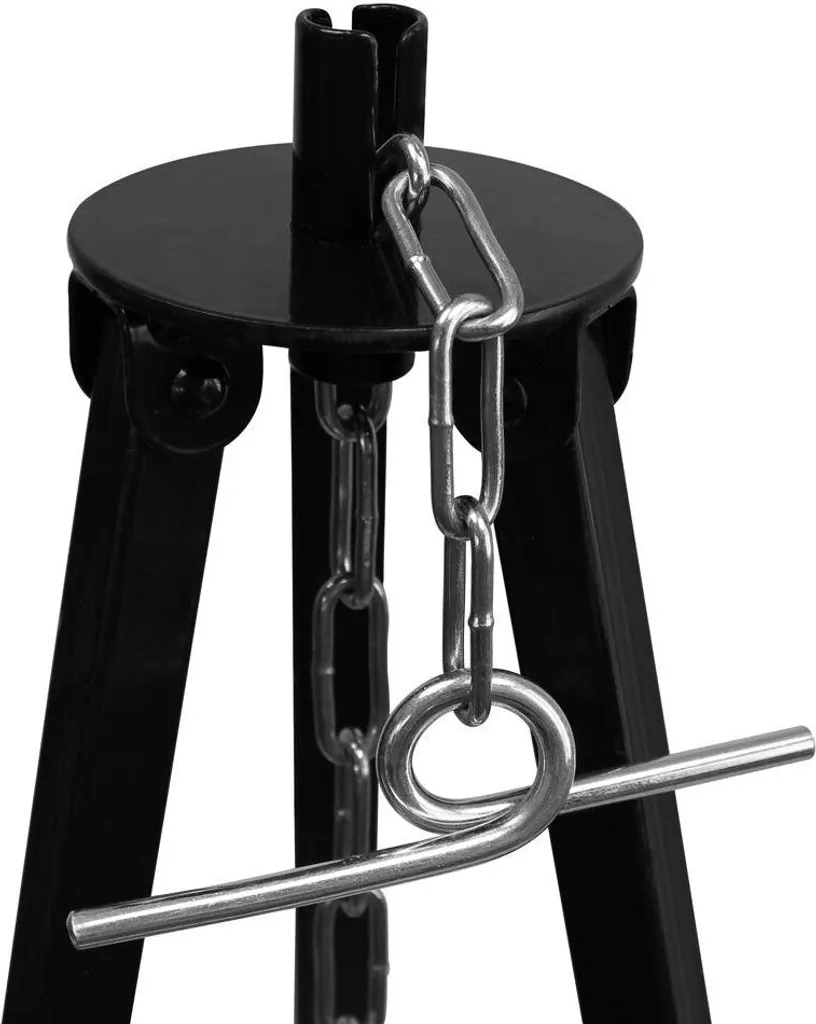 Gulaschkessel 22 Liter Deckel Emailliert Dreibein 180 Cm Mit Kettenhöhenverstellung Für Outdoor Kochen über Offener Flamme 8 Gulaschkessel 22 Liter Deckel Emailliert Dreibein 180 Cm Mit Kettenhöhenverstellung Für Outdoor Kochen über Offener Flamme – Bild 6