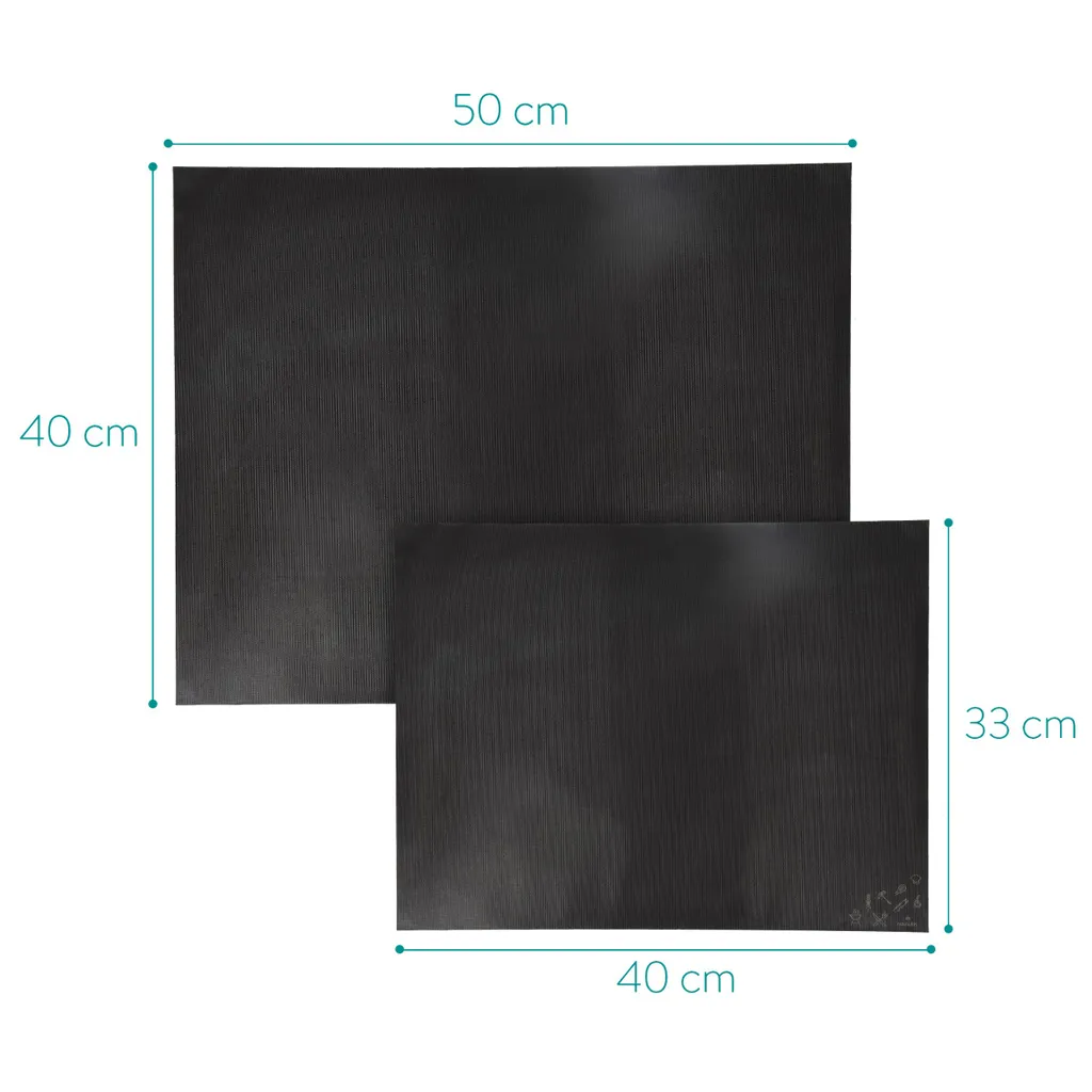 Navaris 3er Set BBQ Grillmatten - 3x Barbecue Matten - Grillfolie Backmatte Backfolie - Für Grill Und Ofen - Hitzebeständig Antihaft Zuschneidbar 6 Navaris 3er Set BBQ Grillmatten - 3x Barbecue Matten - Grillfolie Backmatte Backfolie - Für Grill Und Ofen - Hitzebeständig Antihaft Zuschneidbar – Bild 4