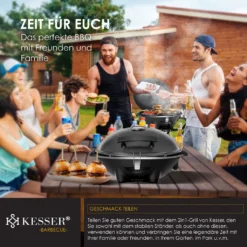 KESSER® Elektrischer Elektrogrill 2in1 Tischgrill - Standgrill Mit Deckel Und Standfuß | Max. 2400 Watt | Faltbar | Thermometer | Antihaftbeschichtung | Grillplatte Abstelltische | 2 Räder | , Farbe:Schwarz 23 KESSER® Elektrischer Elektrogrill 2in1 Tischgrill - Standgrill Mit Deckel Und Standfuß | Max. 2400 Watt | Faltbar | Thermometer | Antihaftbeschichtung | Grillplatte Abstelltische | 2 Räder | , Farbe:Schwarz -Tepro Verkäufe 2024 2452e27ebed208a9a4d01864a9a651be
