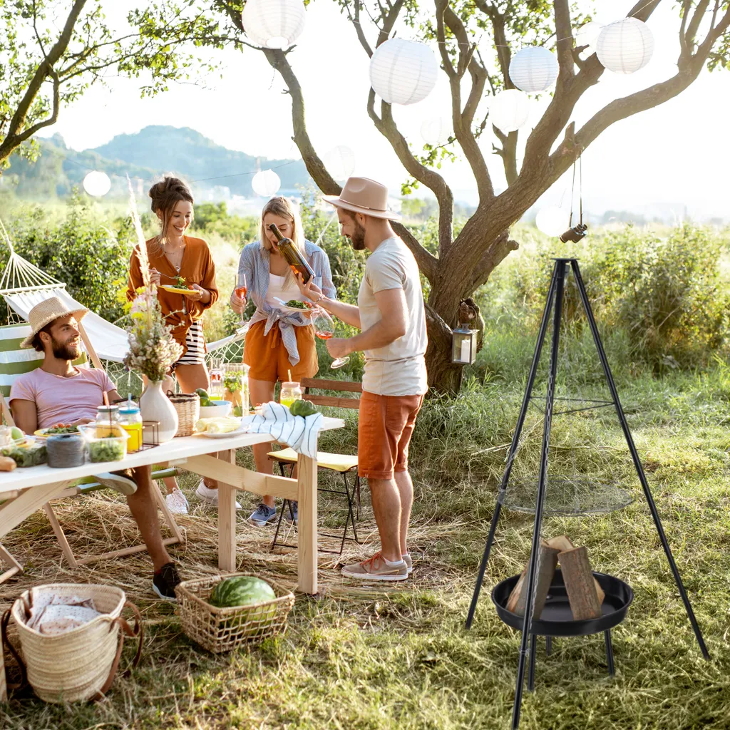 Relaxdays Schwenkgrill Mit Grillrost & Feuerschale 8 Relaxdays Schwenkgrill Mit Grillrost & Feuerschale – Bild 6