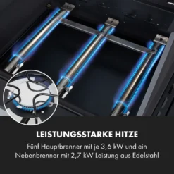 Klarstein Gasgrill Und Pizzaofen, Seitenbrenner Gasgrill Mit 6 Brenner, 20,5kW Edelstahl-Gasgrill, BBQ Gasgrill Für Balkon & Garten, Grill Für Propan, Gasgrills Mit Pizzastein & Thermometer 16 Klarstein Gasgrill Und Pizzaofen, Seitenbrenner Gasgrill Mit 6 Brenner, 20,5kW Edelstahl-Gasgrill, BBQ Gasgrill Für Balkon & Garten, Grill Für Propan, Gasgrills Mit Pizzastein & Thermometer -Tepro Verkäufe 2024 2502fb20ab04c007e1d5897d573abee1